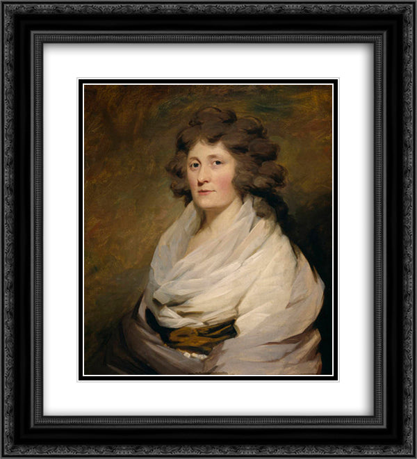 Mrs. McLean of Kinlochaline 20x22 Black Ornate Wood Framed Art Print Poster with Double Matting by Raeburn, Henry