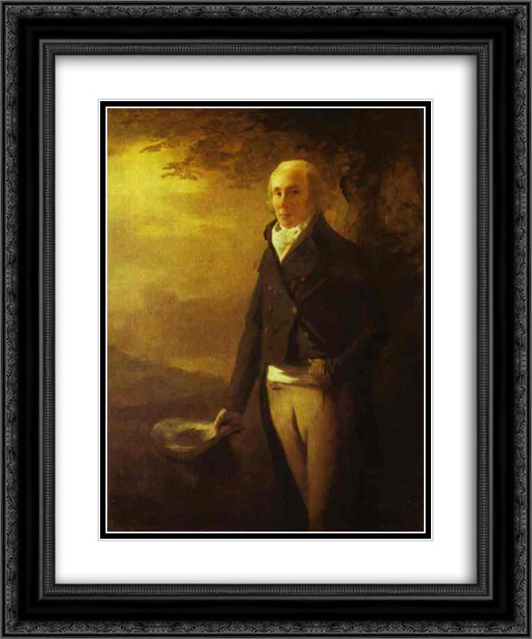 Portrait of David Anderson 20x24 Black Ornate Wood Framed Art Print Poster with Double Matting by Raeburn, Henry