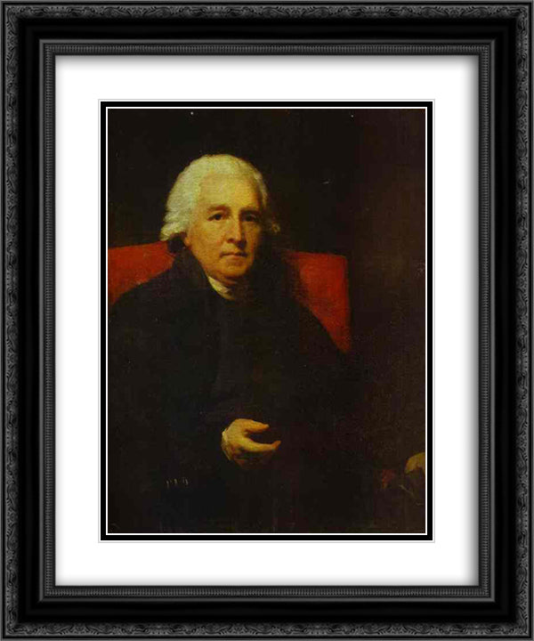 Portrait of Lucius O'Beirne, Bishop of Meath 20x24 Black Ornate Wood Framed Art Print Poster with Double Matting by Raeburn, Henry