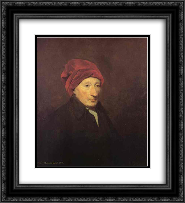 Portrait of Thomas Reid 20x22 Black Ornate Wood Framed Art Print Poster with Double Matting by Raeburn, Henry