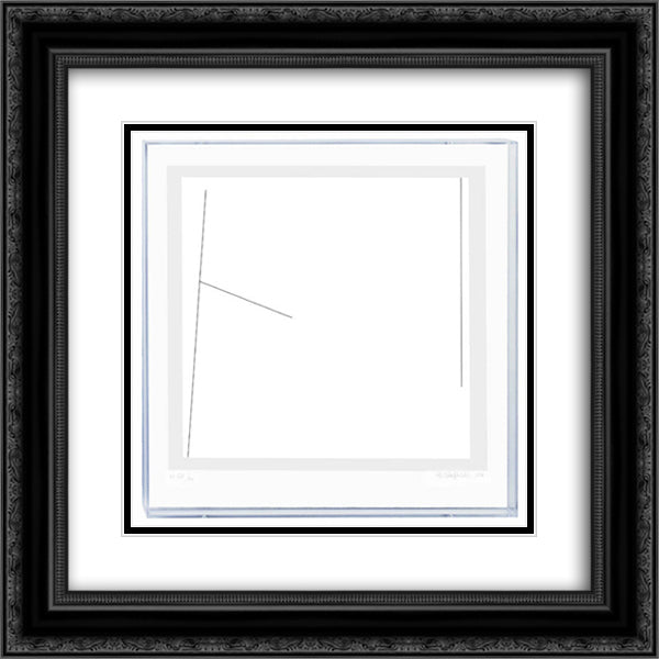Kompozycja 20x20 Black Ornate Wood Framed Art Print Poster with Double Matting by Stazewski, Henryk