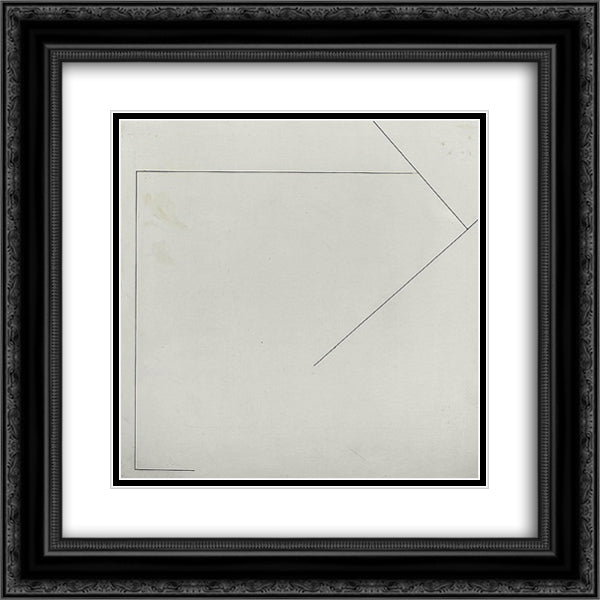 Nr. 123 20x20 Black Ornate Wood Framed Art Print Poster with Double Matting by Stazewski, Henryk