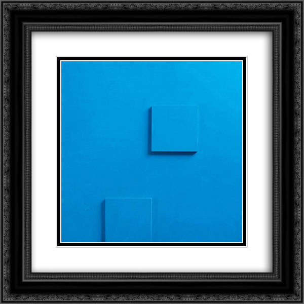 Relief nr. 12 20x20 Black Ornate Wood Framed Art Print Poster with Double Matting by Stazewski, Henryk