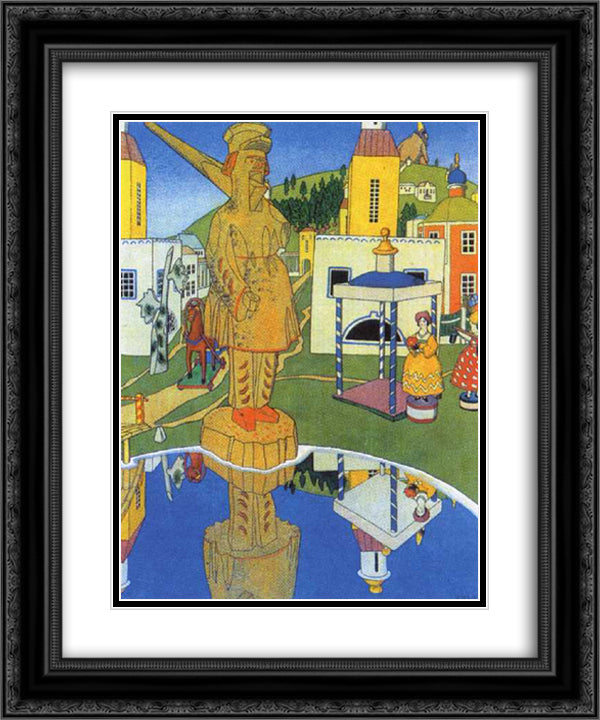 Illustration for the book of B. Dix 'Toys' 20x24 Black Ornate Wood Framed Art Print Poster with Double Matting by Narbut, Heorhiy