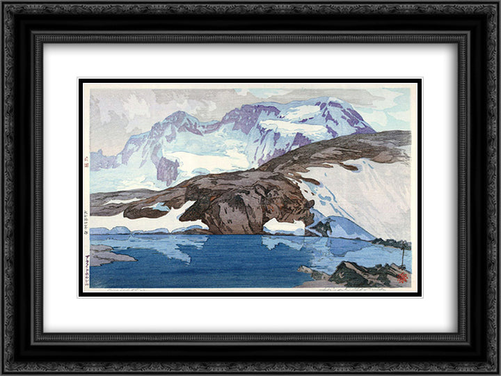 Breithorn 24x18 Black Ornate Wood Framed Art Print Poster with Double Matting by Yoshida, Hiroshi