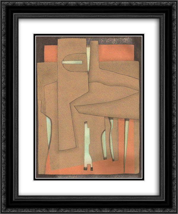 Bottles at the Bar 20x24 Black Ornate Wood Framed Art Print Poster with Double Matting by Tajima, Hiroyuki