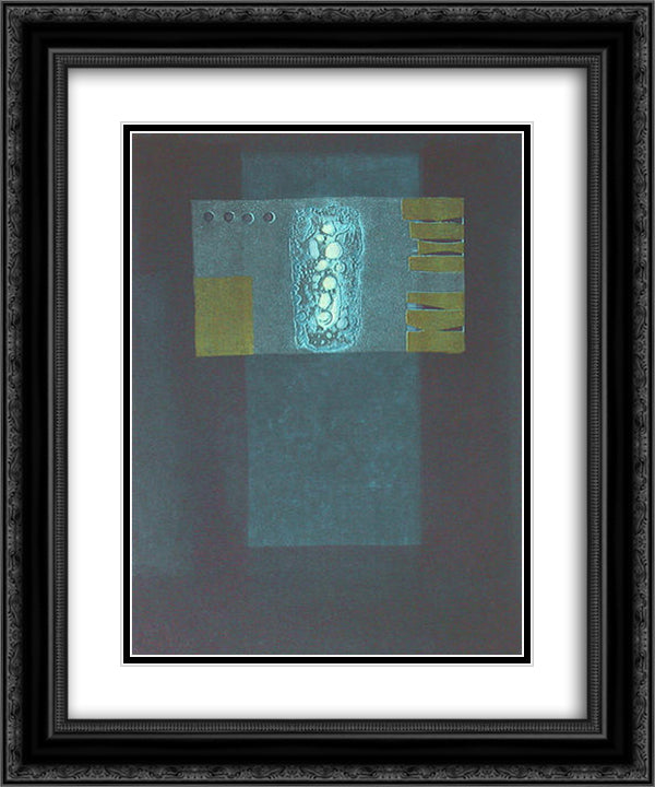 Impression of Small Monument 20x24 Black Ornate Wood Framed Art Print Poster with Double Matting by Tajima, Hiroyuki