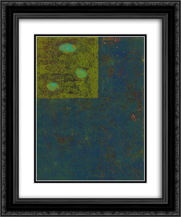 Little Flower 20x24 Black Ornate Wood Framed Art Print Poster with Double Matting by Tajima, Hiroyuki