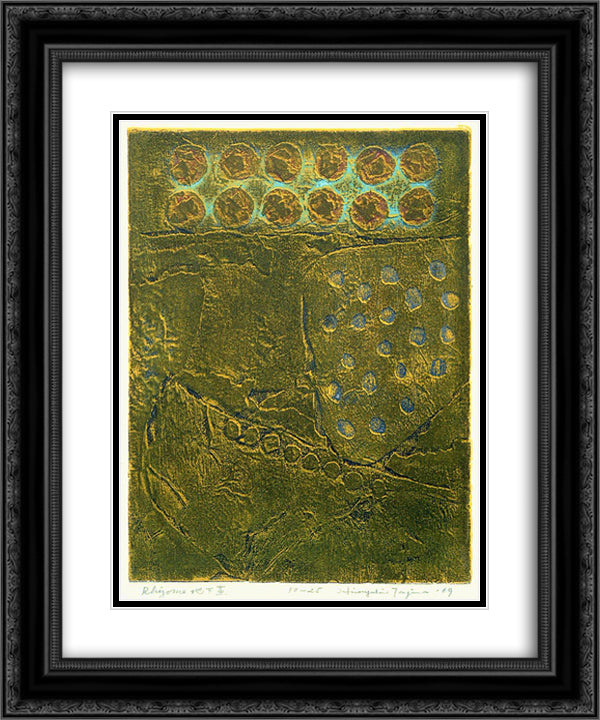 Rhizome 20x24 Black Ornate Wood Framed Art Print Poster with Double Matting by Tajima, Hiroyuki