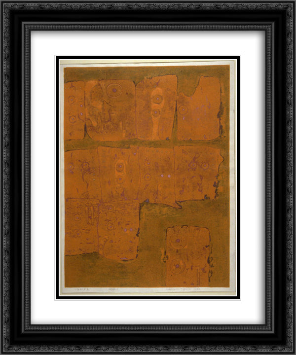 Tsunagagia 20x24 Black Ornate Wood Framed Art Print Poster with Double Matting by Tajima, Hiroyuki