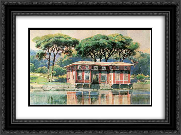 unknown title 24x18 Black Ornate Wood Framed Art Print Poster with Double Matting by Ali Riza, Hoca