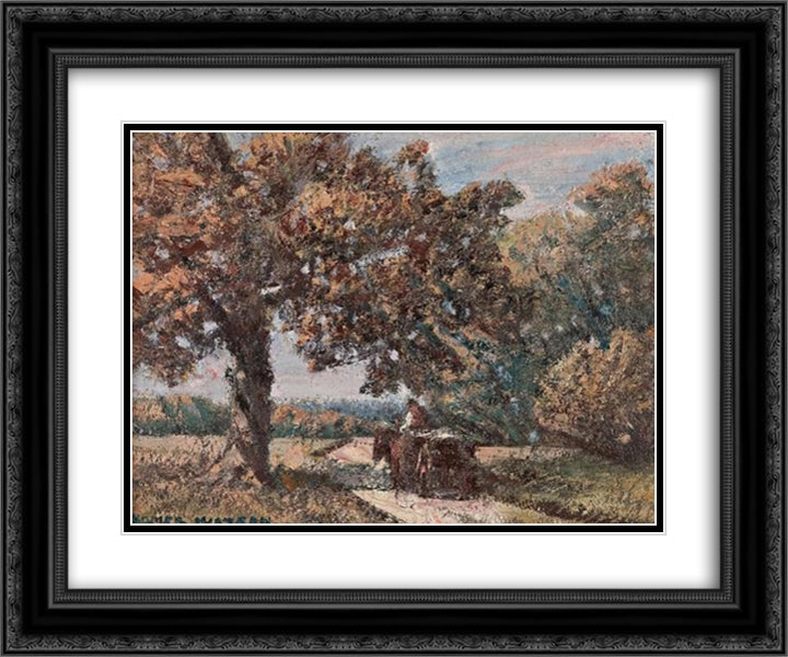 The Load Home 24x20 Black Ornate Wood Framed Art Print Poster with Double Matting by Watson, Homer