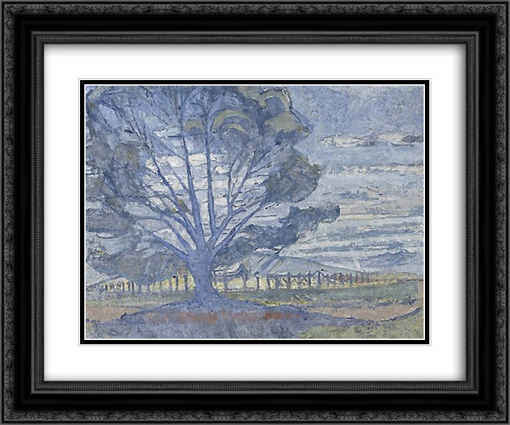 Willunga landscape 24x20 Black Ornate Wood Framed Art Print Poster with Double Matting by Trenerry, Horace