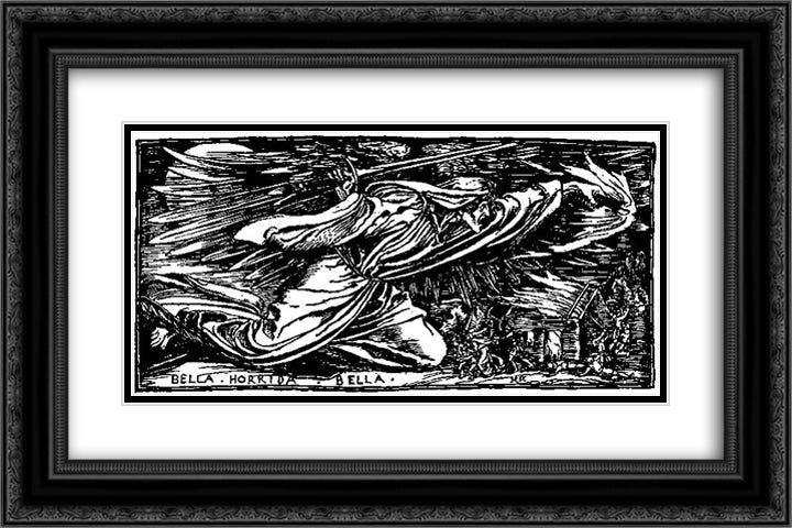 Otto of the Silver Hand 17 24x16 Black Ornate Wood Framed Art Print Poster with Double Matting by Pyle, Howard