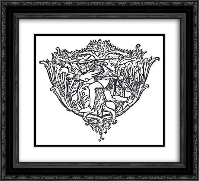 The Merry Adventures of Robin Hood 3 22x20 Black Ornate Wood Framed Art Print Poster with Double Matting by Pyle, Howard