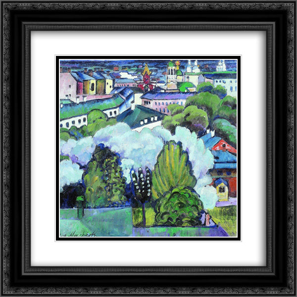 Urban Landscape 20x20 Black Ornate Wood Framed Art Print Poster with Double Matting by Mashkov, Ilya