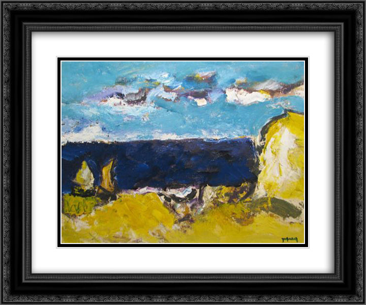 La tarmul marii 24x20 Black Ornate Wood Framed Art Print Poster with Double Matting by Pacea, Ion