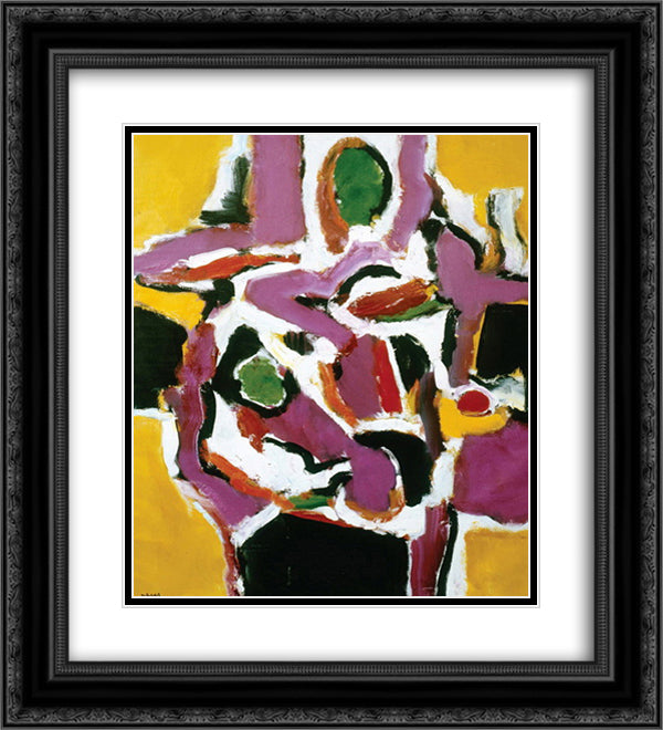 The Garden 20x22 Black Ornate Wood Framed Art Print Poster with Double Matting by Pacea, Ion