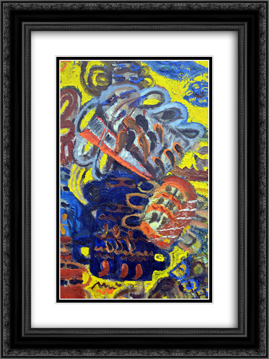 Apocalypse 18x24 Black Ornate Wood Framed Art Print Poster with Double Matting by Tuculescu, Ion