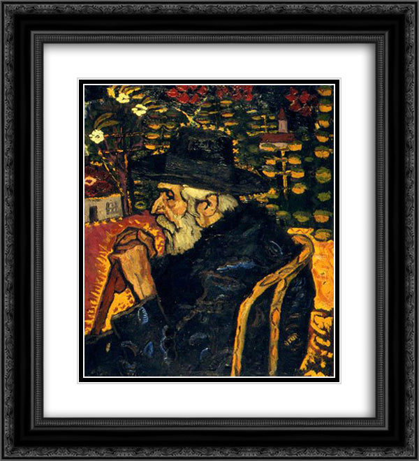 Portrait of My Grandfather 20x22 Black Ornate Wood Framed Art Print Poster with Double Matting by Tuculescu, Ion