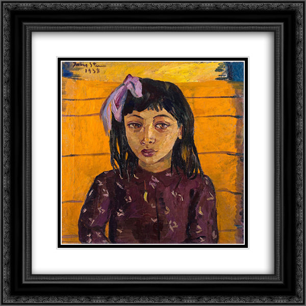 Malay Girl 20x20 Black Ornate Wood Framed Art Print Poster with Double Matting by Stern, Irma
