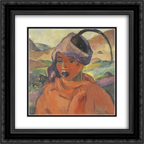 Young Xhosa woman 20x20 Black Ornate Wood Framed Art Print Poster with Double Matting by Stern, Irma