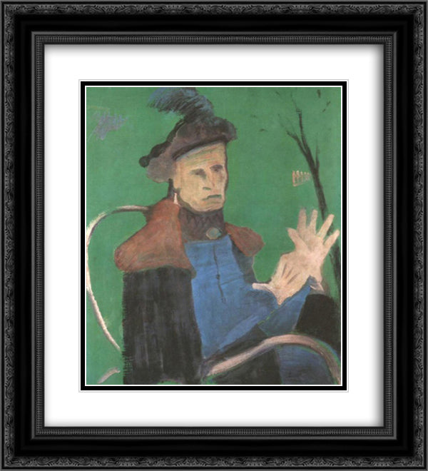 Portrait of Countess G. Z. 20x22 Black Ornate Wood Framed Art Print Poster with Double Matting by Farkas, Istvan