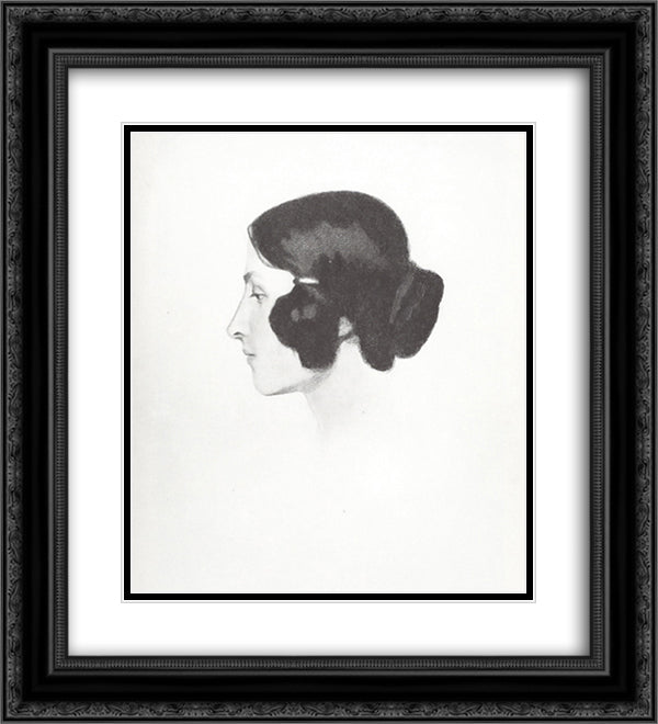 Portrait of Lyudmila Chirikova 20x22 Black Ornate Wood Framed Art Print Poster with Double Matting by Bilibin, Ivan