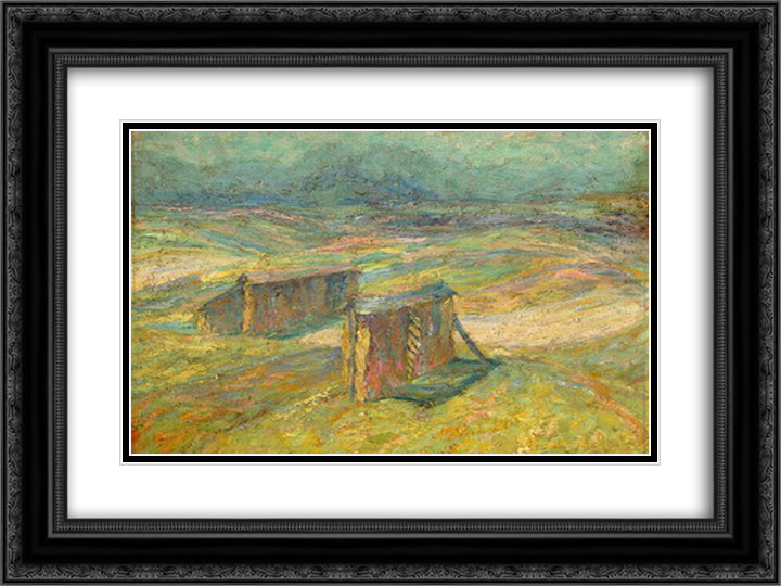 Gerajte 24x18 Black Ornate Wood Framed Art Print Poster with Double Matting by Grohar, Ivan