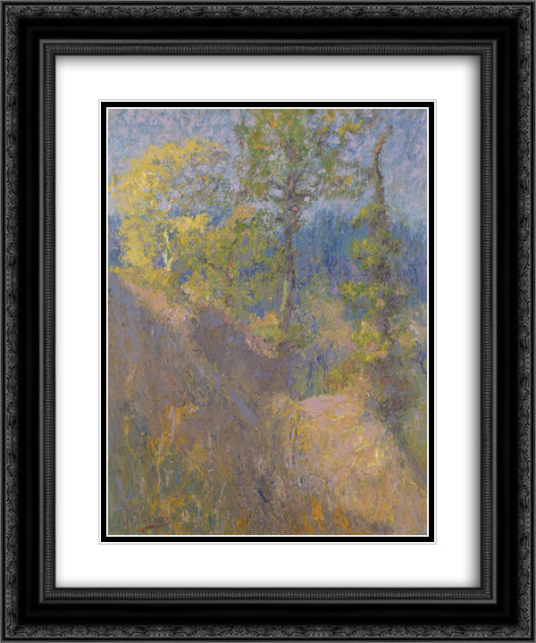 In the saddle 20x24 Black Ornate Wood Framed Art Print Poster with Double Matting by Grohar, Ivan
