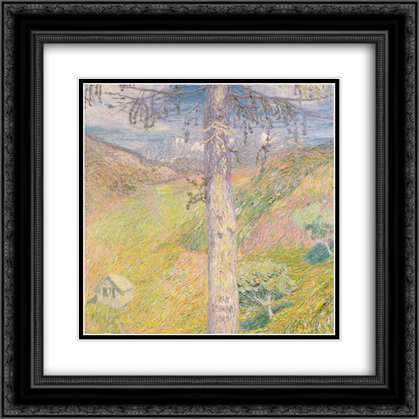 Larch 20x20 Black Ornate Wood Framed Art Print Poster with Double Matting by Grohar, Ivan