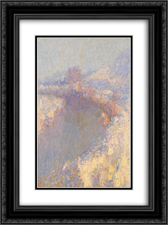 View from my window 18x24 Black Ornate Wood Framed Art Print Poster with Double Matting by Grohar, Ivan