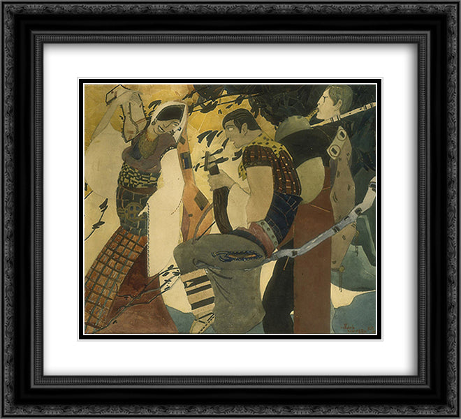Gadular 22x20 Black Ornate Wood Framed Art Print Poster with Double Matting by Milev, Ivan