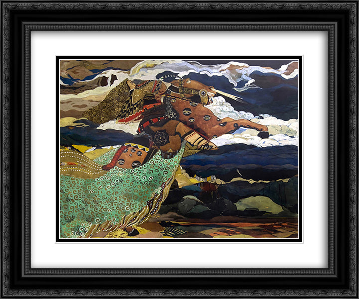 King Marko 24x20 Black Ornate Wood Framed Art Print Poster with Double Matting by Milev, Ivan