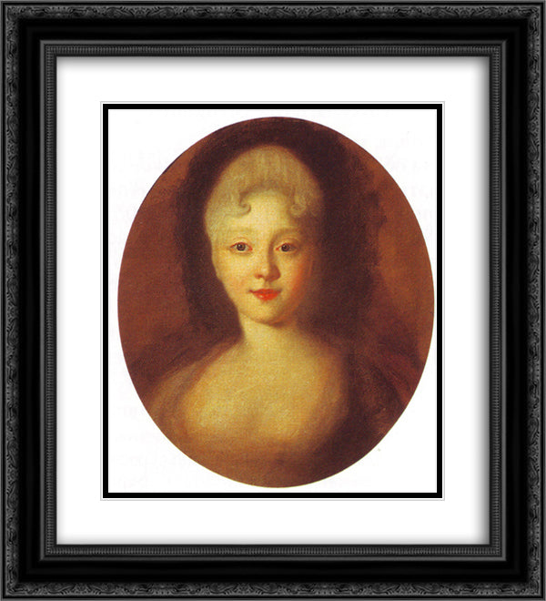 Crown princess Elizabeth, the future empress 20x22 Black Ornate Wood Framed Art Print Poster with Double Matting by Nikitin, Ivan
