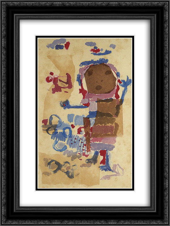 Boneca 18x24 Black Ornate Wood Framed Art Print Poster with Double Matting by Serpa, Ivan