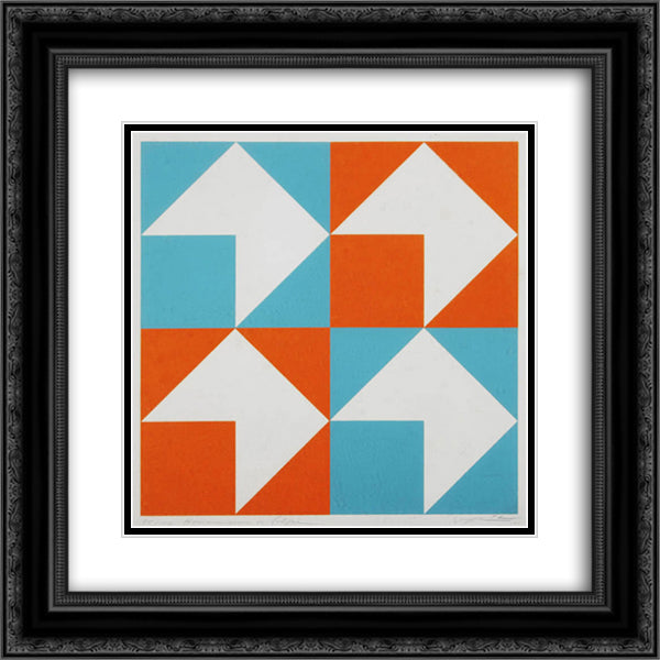 Homage to Volpi 20x20 Black Ornate Wood Framed Art Print Poster with Double Matting by Serpa, Ivan