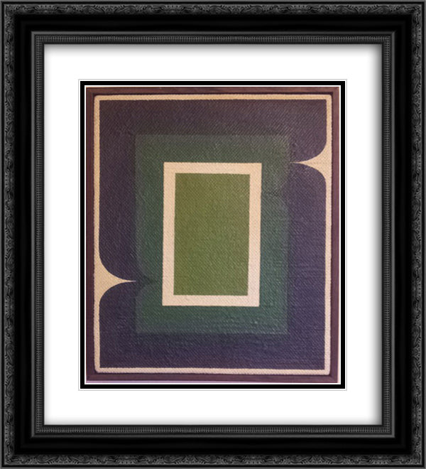 Serie Amazonica no 8 20x22 Black Ornate Wood Framed Art Print Poster with Double Matting by Serpa, Ivan