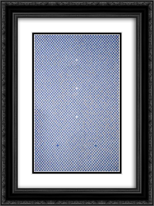 Serie Geomantica 18x24 Black Ornate Wood Framed Art Print Poster with Double Matting by Serpa, Ivan