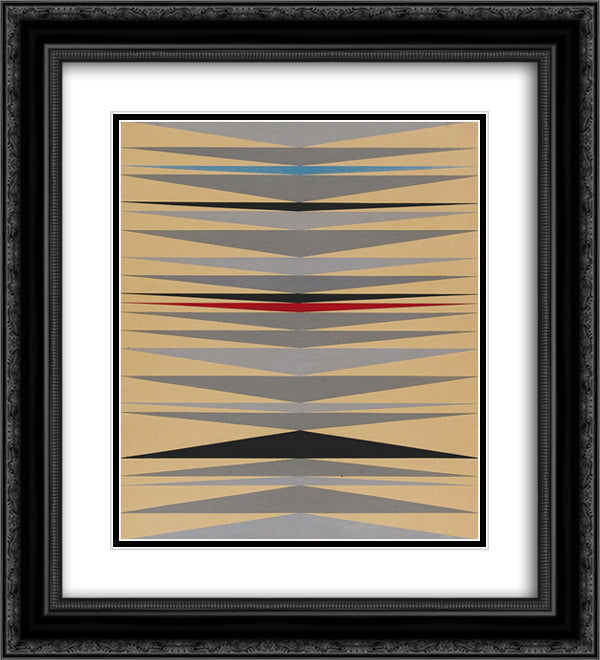 Tinta automotiva sobre madeira 20x22 Black Ornate Wood Framed Art Print Poster with Double Matting by Serpa, Ivan