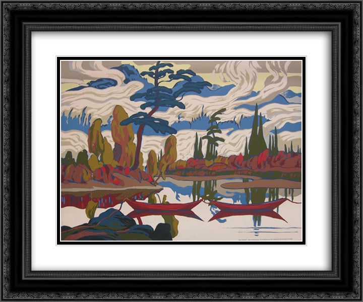 Mist Fantasy 24x20 Black Ornate Wood Framed Art Print Poster with Double Matting by MacDonald, J. E. H.