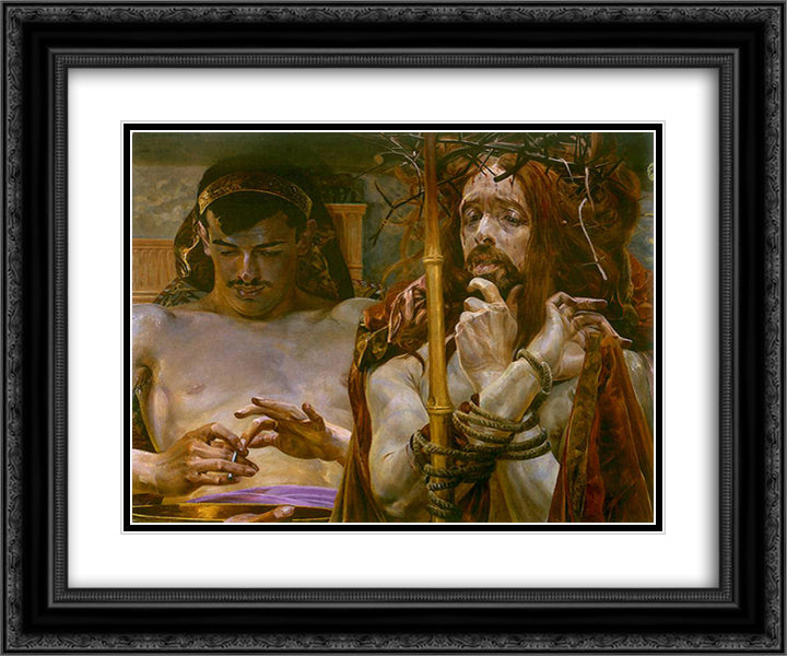 Christ before Pilate 24x20 Black Ornate Wood Framed Art Print Poster with Double Matting by Malczewski, Jacek