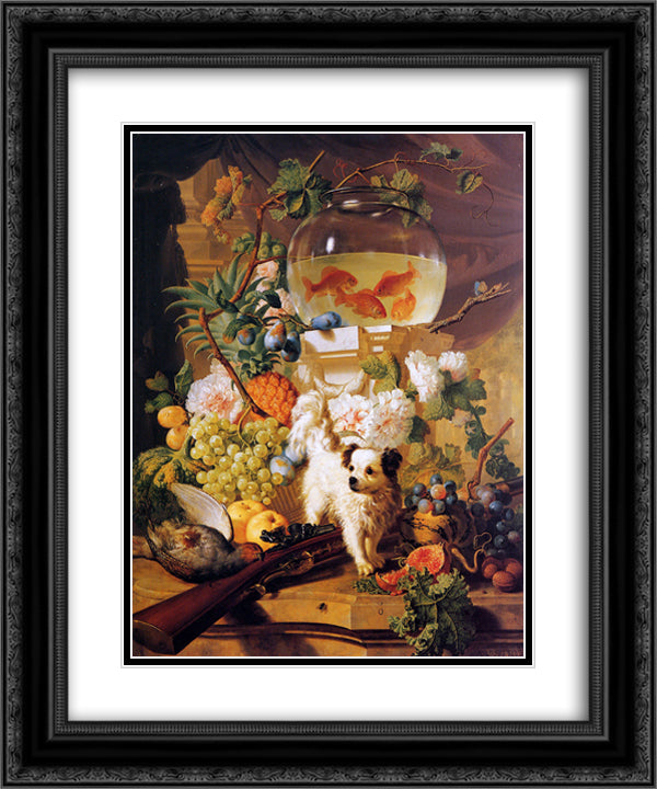 Stil life 20x24 Black Ornate Wood Framed Art Print Poster with Double Matting by van Strij, Jacob