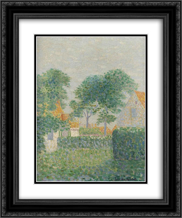 In the garden 20x24 Black Ornate Wood Framed Art Print Poster with Double Matting by Heemskerck, Jacoba van