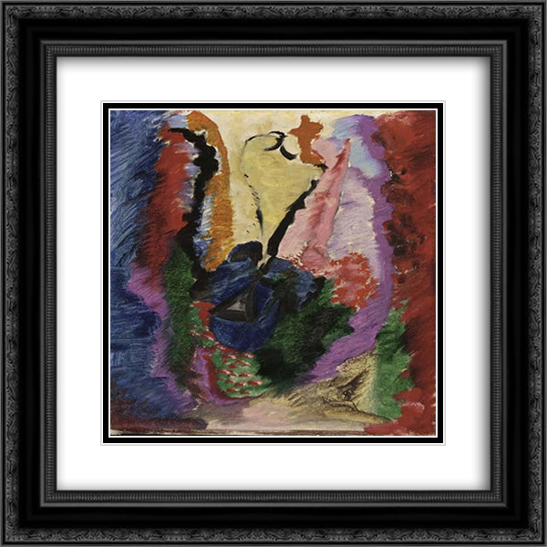 Kleurstudie 20x20 Black Ornate Wood Framed Art Print Poster with Double Matting by Heemskerck, Jacoba van