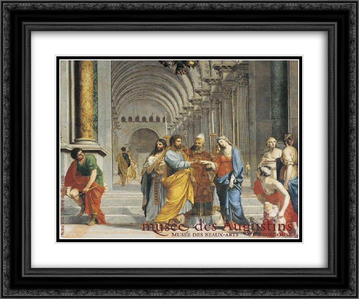 Marriage of the Virgin 24x20 Black Ornate Wood Framed Art Print Poster with Double Matting by Stella, Jacques