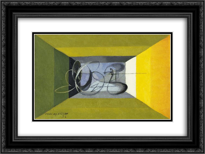 Dance 24x18 Black Ornate Wood Framed Art Print Poster with Double Matting by Villon, Jacques