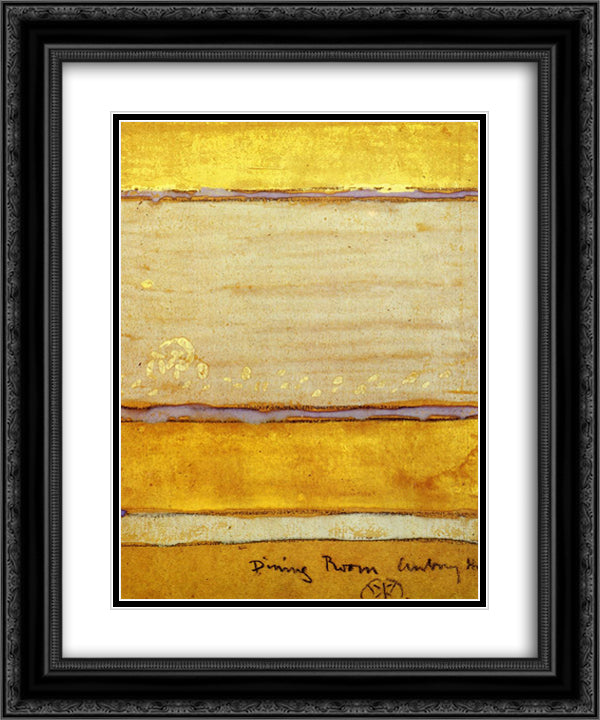 Colour Scheme for the Dining-Room of Aubrey House 20x24 Black Ornate Wood Framed Art Print Poster with Double Matting by Whistler, James McNeill