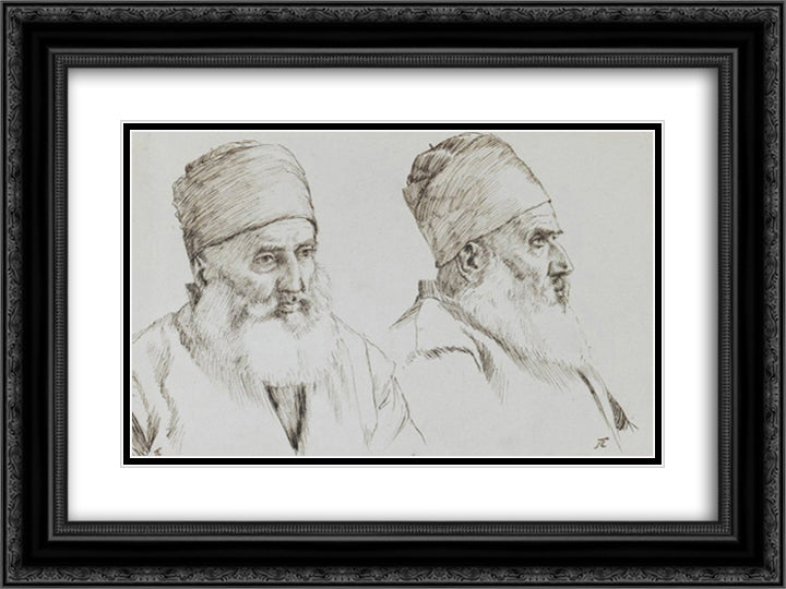 An Armenian 24x18 Black Ornate Wood Framed Art Print Poster with Double Matting by Tissot, James