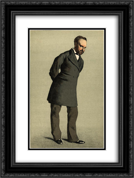 Dilke, Charles Wentworth 18x24 Black Ornate Wood Framed Art Print Poster with Double Matting by Tissot, James